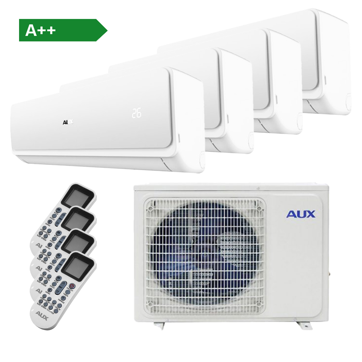 AUX Multi-split unit airco 12kW met 4 binnenunits
